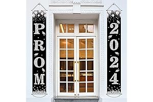 Black and Silver Plasitc Prom Night Sign