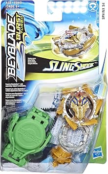 Beyblade Burst Turbo Slingshock Sphinx S4 Starter Pack Battling Top & Right/Left-Spin Launcher, Age 8+