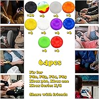 Vista 6 de 64 empuñaduras de joystick para controlador PS5 PS4, tapas de silicona para el pulgar para Playstation 5, Playstation 4 Controller, Xbox 360, Xbox