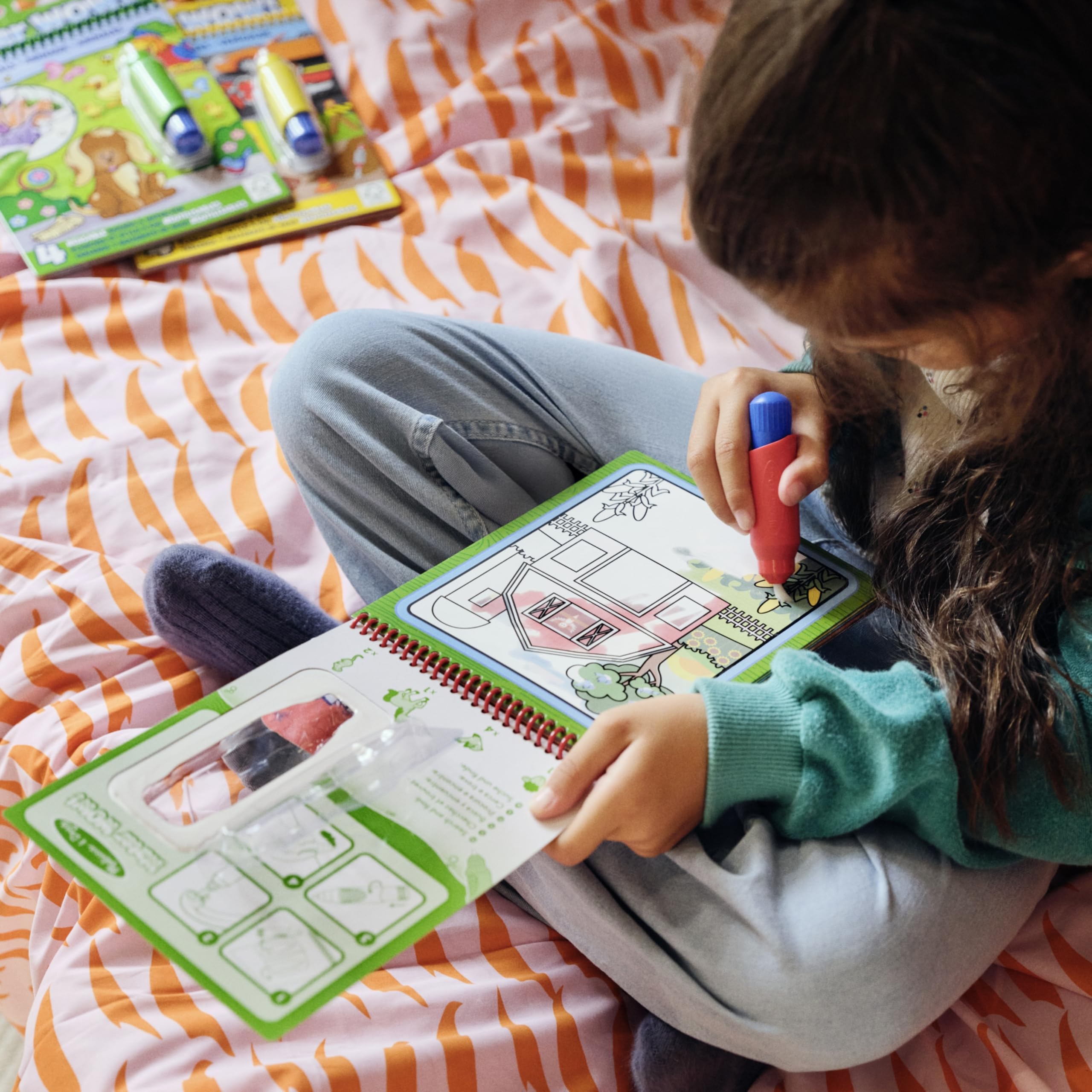 Melissa & Doug Water Wow! Libro Magico da Colorare con Pennello ad Acqua - Tema Fattoria, Gioco Educativo da Viaggio per Bambini 3+ Anni