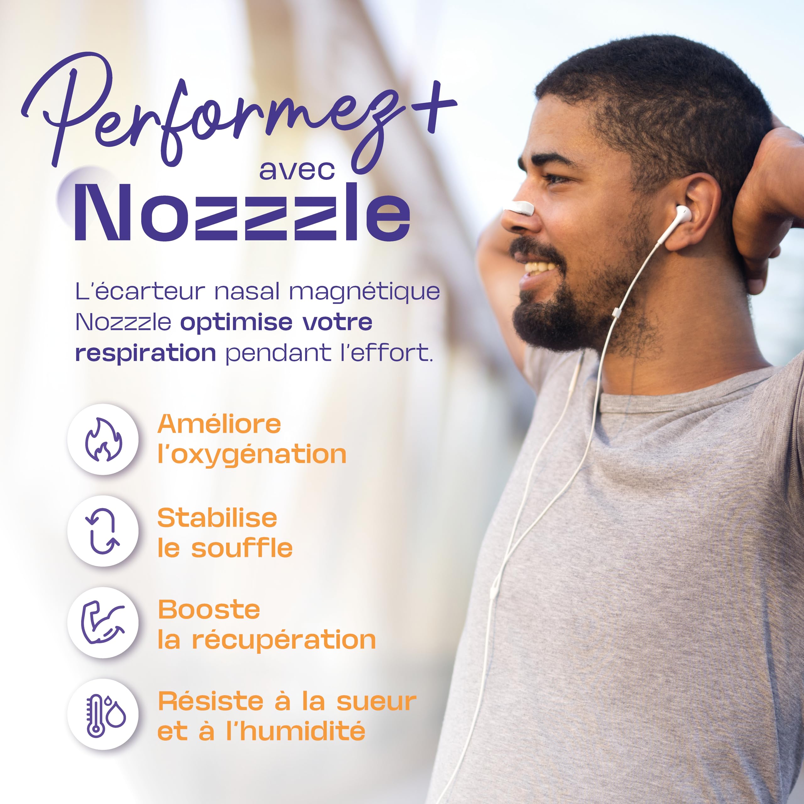 Écarteur Nasal Magnétique Anti Ronflement & 90 Patchs - Bande avec Aimant Puissant pour Respiration Efficace par le Nez - Bandelettes Adhésives - Dilatateur pour Sommeil et Sport - Alternative Strips