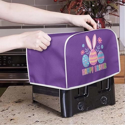 Vista 77 de Dreaweet Funda para tostadora de dibujos animados Kawaii Toast, de poliéster, se adapta a la mayoría de tostadoras de ranura larga de 4 rebanadas