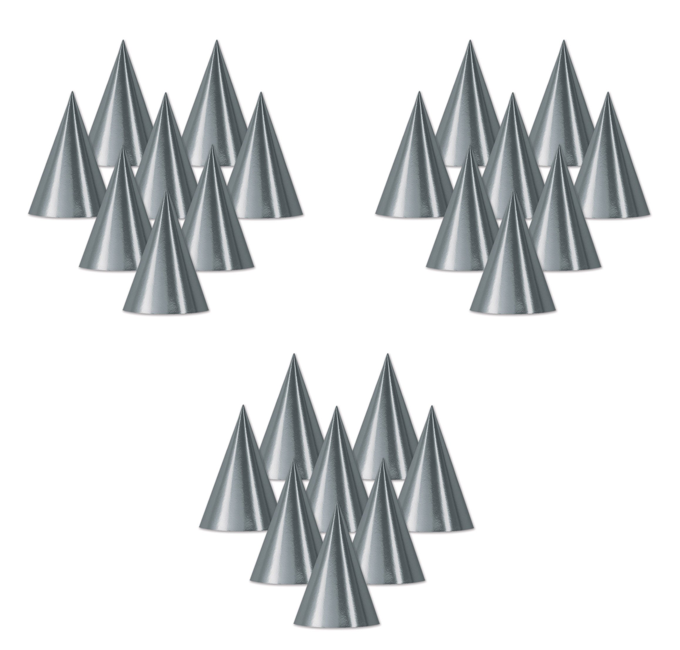 Fournitures de fête Beistle S66002-SAZ24 en papier argenté pour décoration de table