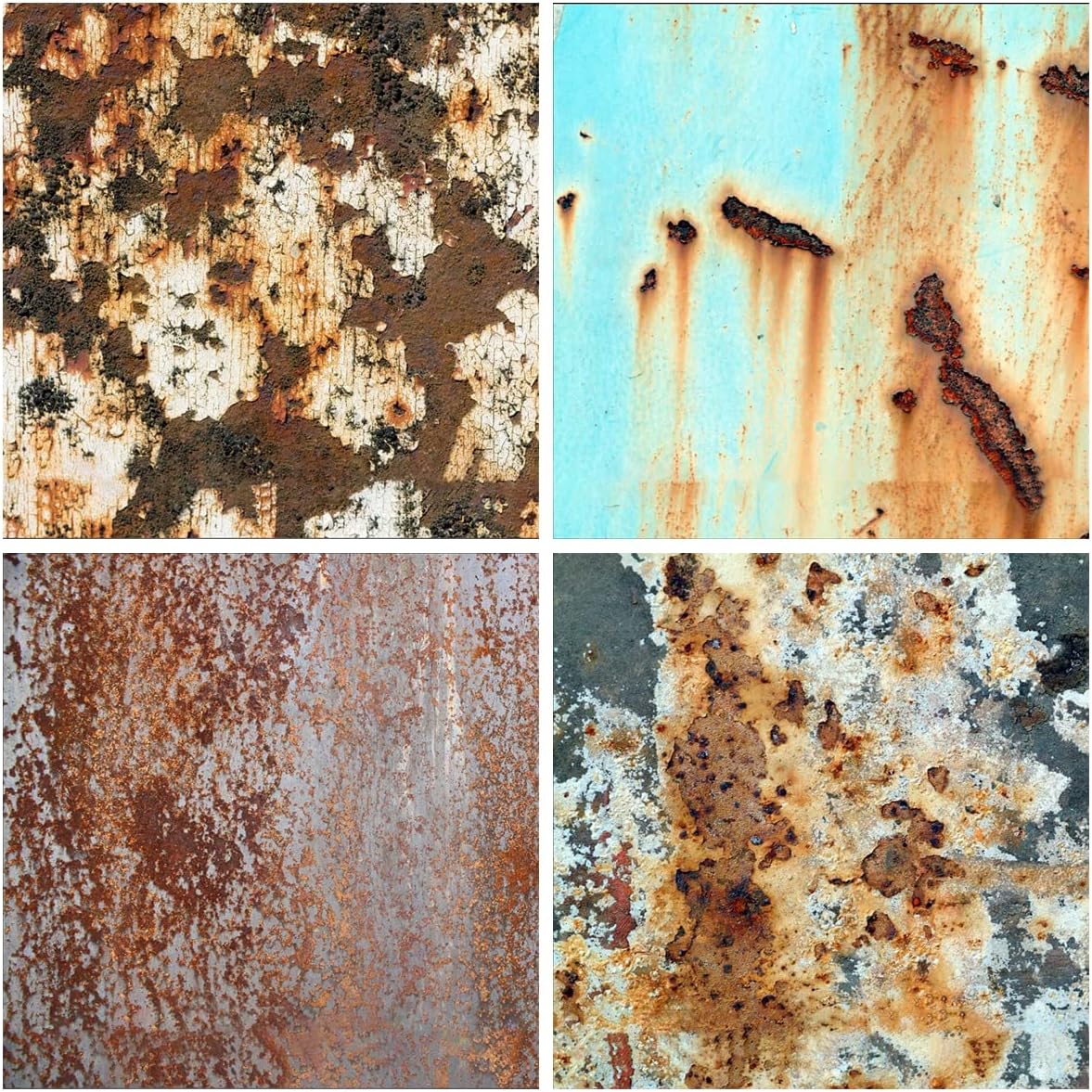 Queenbox 5x49ft Rust Pattern Self Adhesive Vinyl Roll Car Wrap Decal Film Sheet for DIY Home Office Furniture, 4