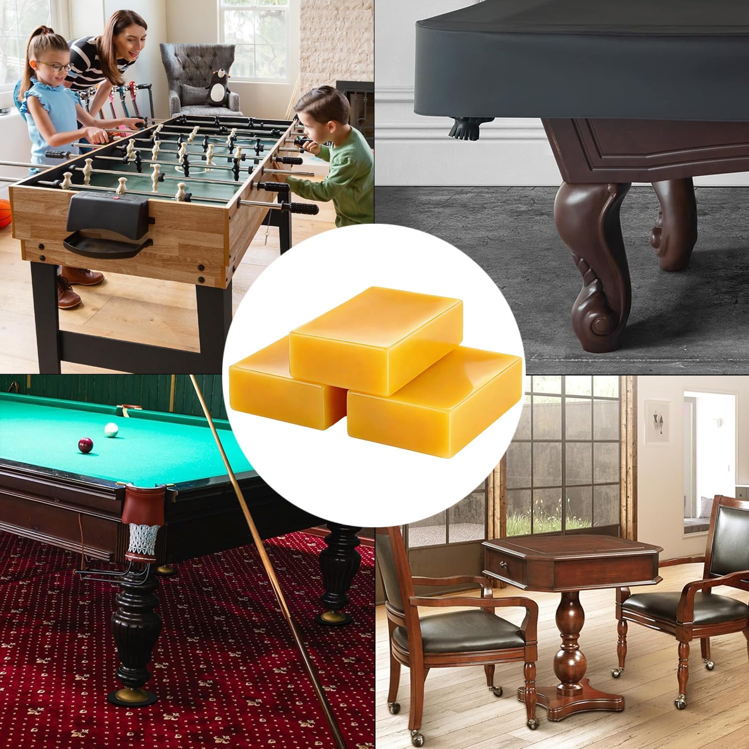 Pool Table Beeswax Bar for Slate Seams, 3oz Beeswax for Pool Table Slate Repair, Fill Screw Holes and Gaps, Natural Bees Wax Billiards Accessories Pool Table Accessories