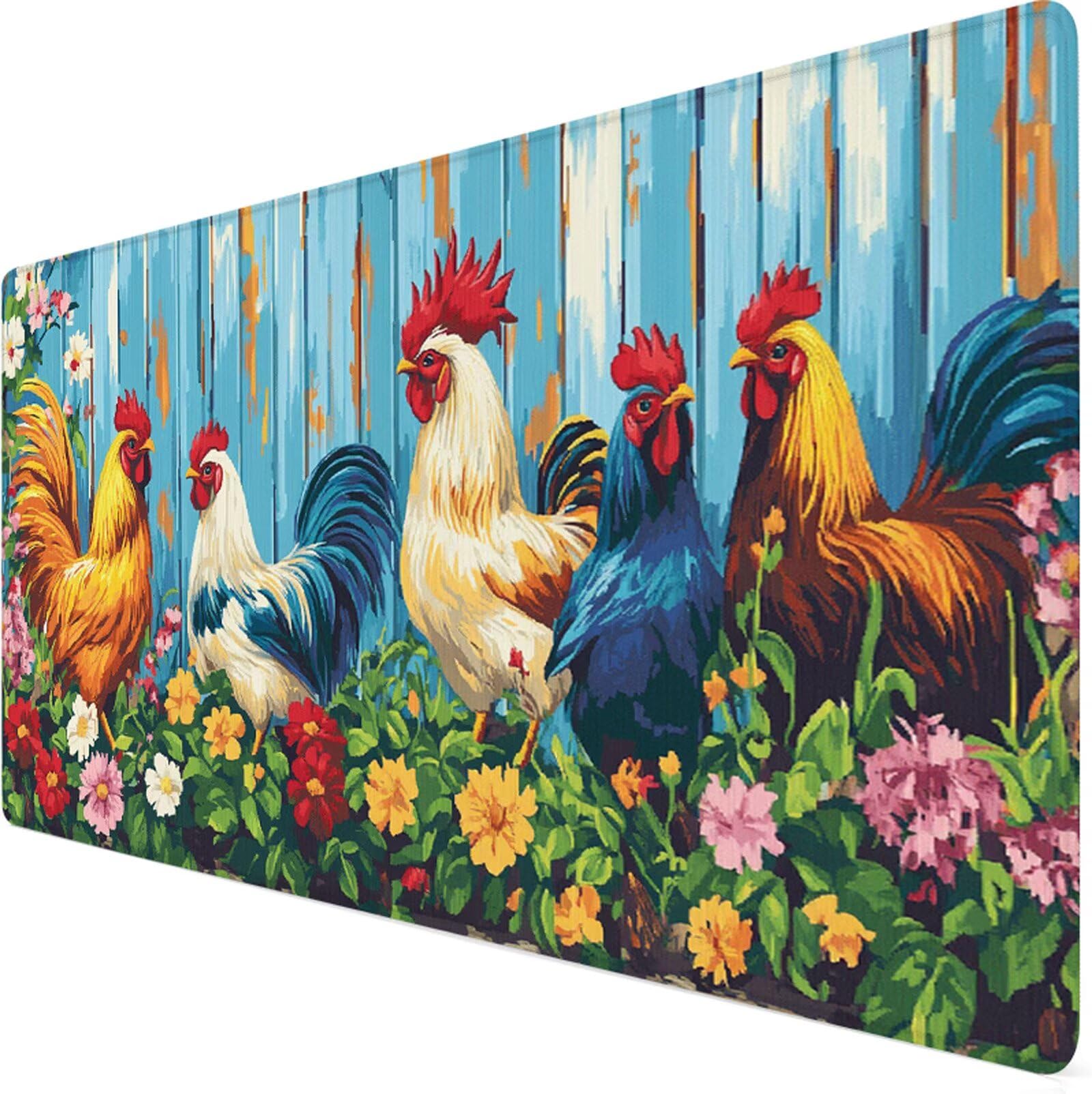 Podkładka pod mysz XXL 1000x500x3mm podkładka pod mysz farma podkładka pod mysz dla zwierząt poprawia precyzję i szybkość, wodoodporne antypoślizgowe, szyte krawędzie, akcesoria do gier, komputer