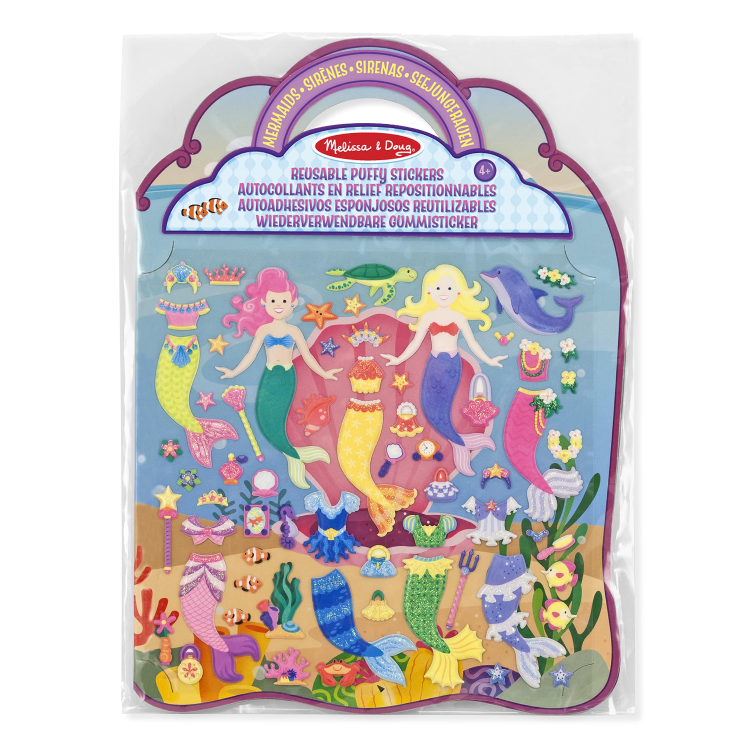 Melissa & Doug Puffy Sticker Play Set, Mermaid