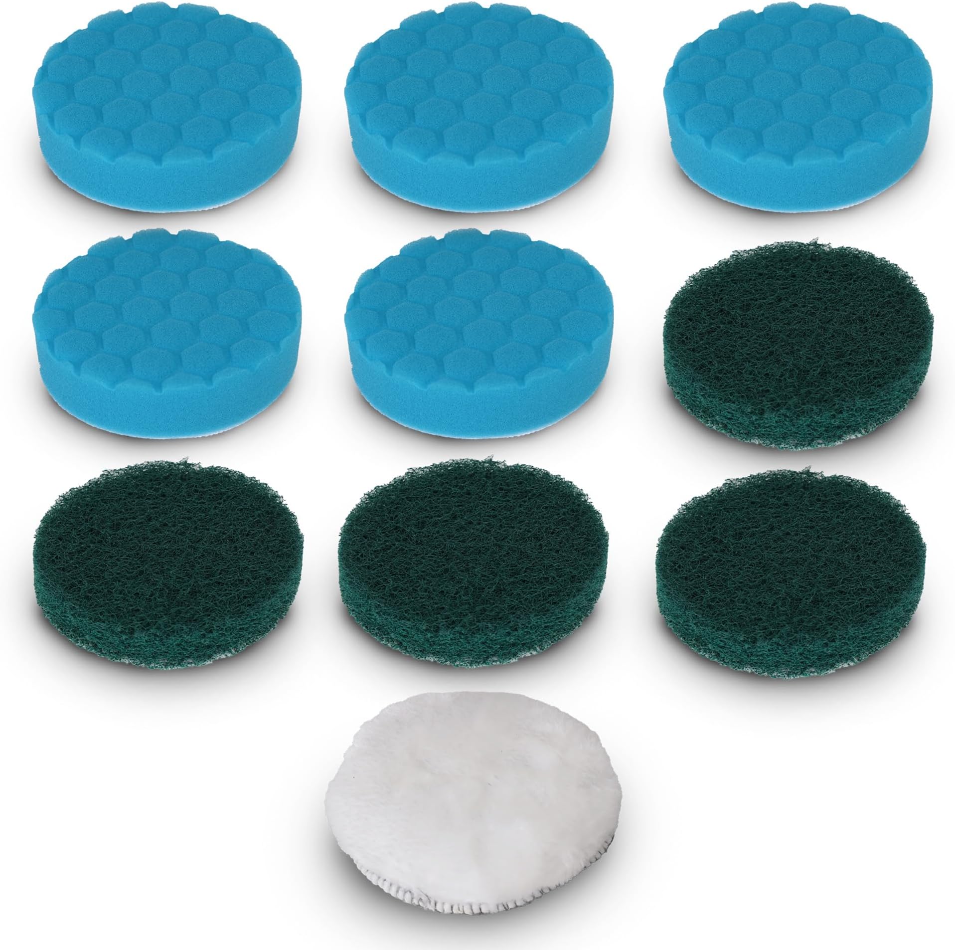 AGARO Royal Electric Spin Scrubber Replacement Brush Heads 10 in 1, Refill Heads for Bathrooms, Bathtubs, Stone, Floor Tile Cleaning, 10 in 1 Brush Kit, Replacement Accessories