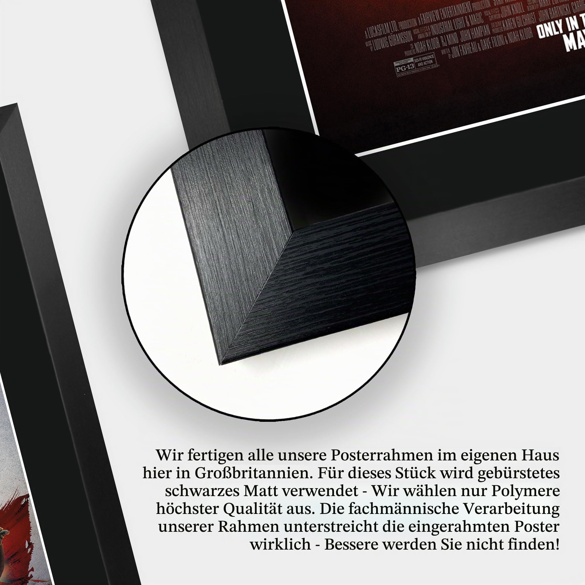 HWC Trading and Grogu Pedro Pascal Geschenke Geduckter Poster Signiertes Autogramm Foto für Fans von Film Memorabilien - A3 Gerahmt (ID-009324)