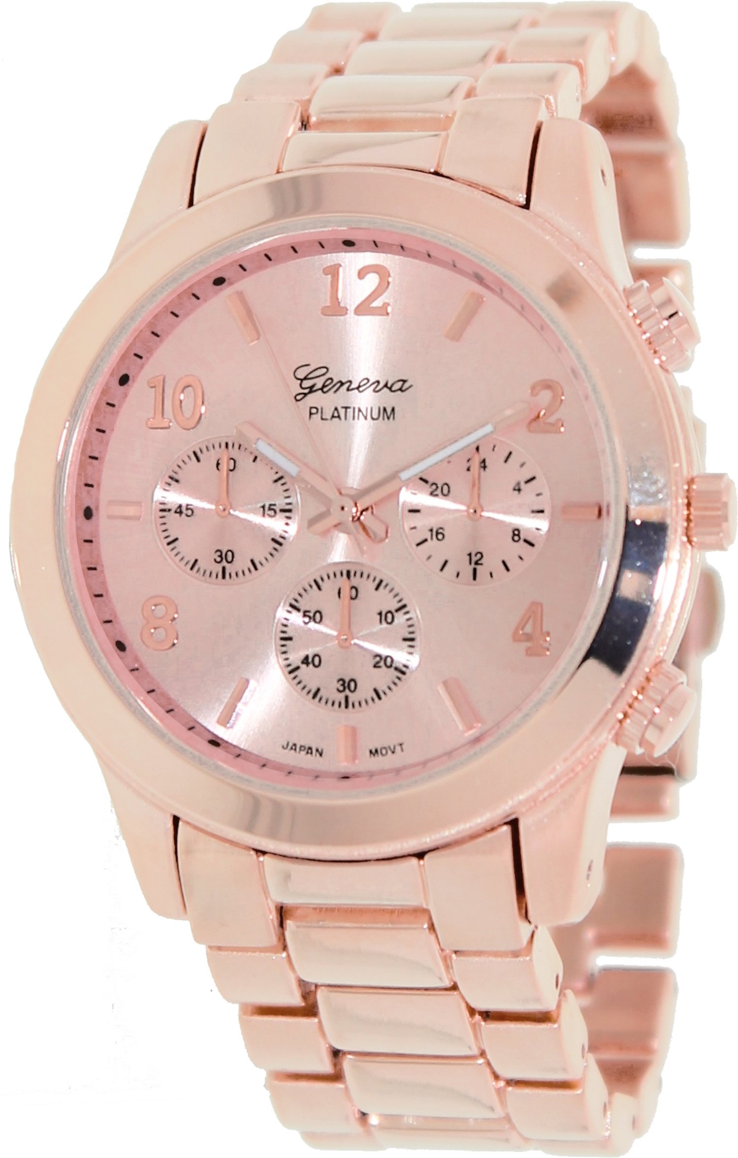 Japan Geneva Platinum Quartz Movt Watch Geneva Platinum Watch