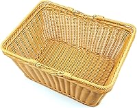 Vista 5 de ANRUIDE Cestas de almacenamiento de mimbre de polietileno de 15.8 pulgadas, cesta tejida a mano para cosecha, cesta de almacenamiento de mimbre