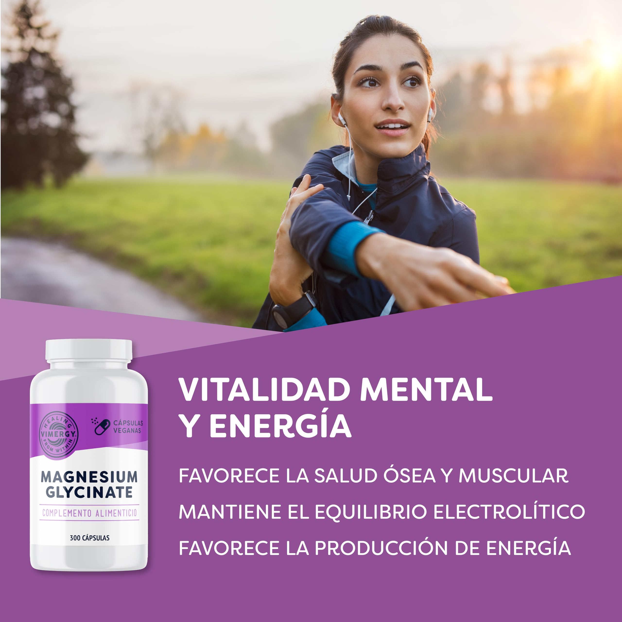 Vimergy Magnesium Glycinate – 150 Dosis – Glicinato de Magnesio – Aumenta la Energía y Reduce la Fatiga – Suplemento de Magnesio con Cúrcuma y Jengibre – Sin Gluten – Sin OMG – Apto para Keto y Paleo