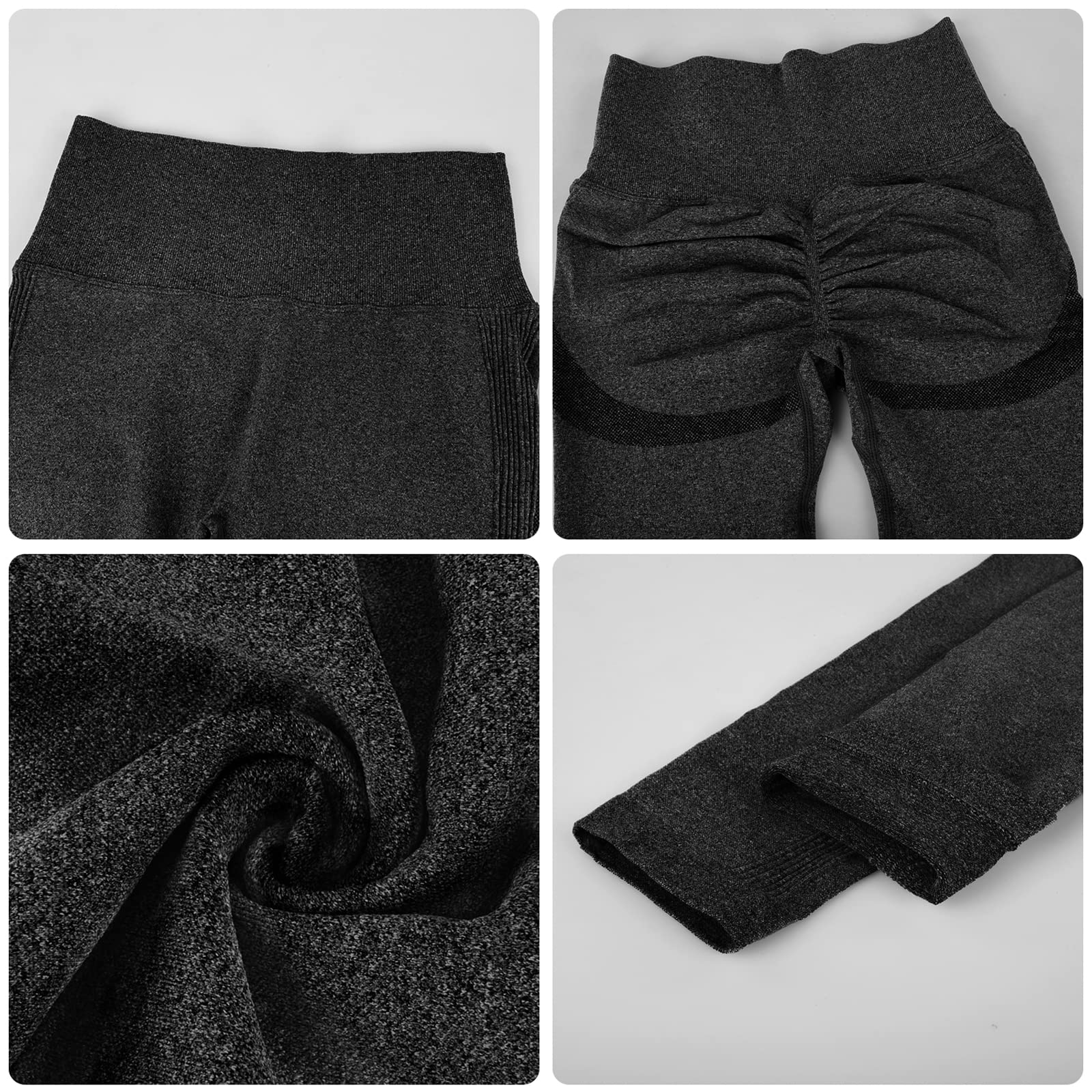 CMTOP Anticellulite Leggings Sportivi Donna Vita Alta Pantaloni Yoga Pants Push Up per Correre Fitness Calzamaglie e Leggins Sexy Elastico