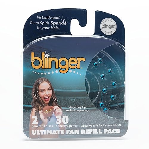 blinger® Ultimate Fan Refill Pack of 30 Dazzling Hair-Safe Gems