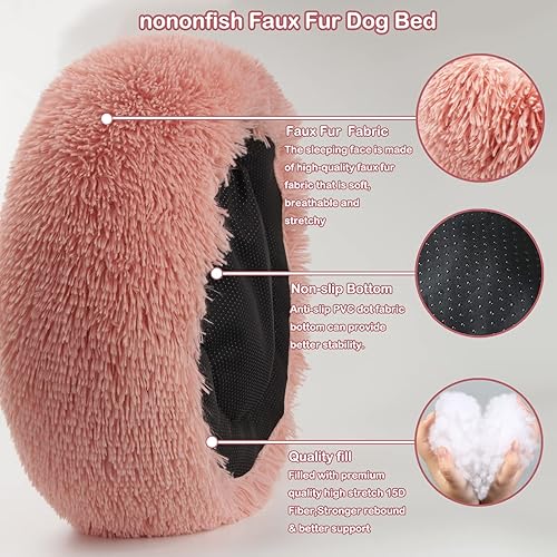 Miniatura 3 de Camas para cachorros para perros pequeños, lavables, color rosa, lindas camas para perros pequeños para perros pequeños de 20 libras, cama calmante