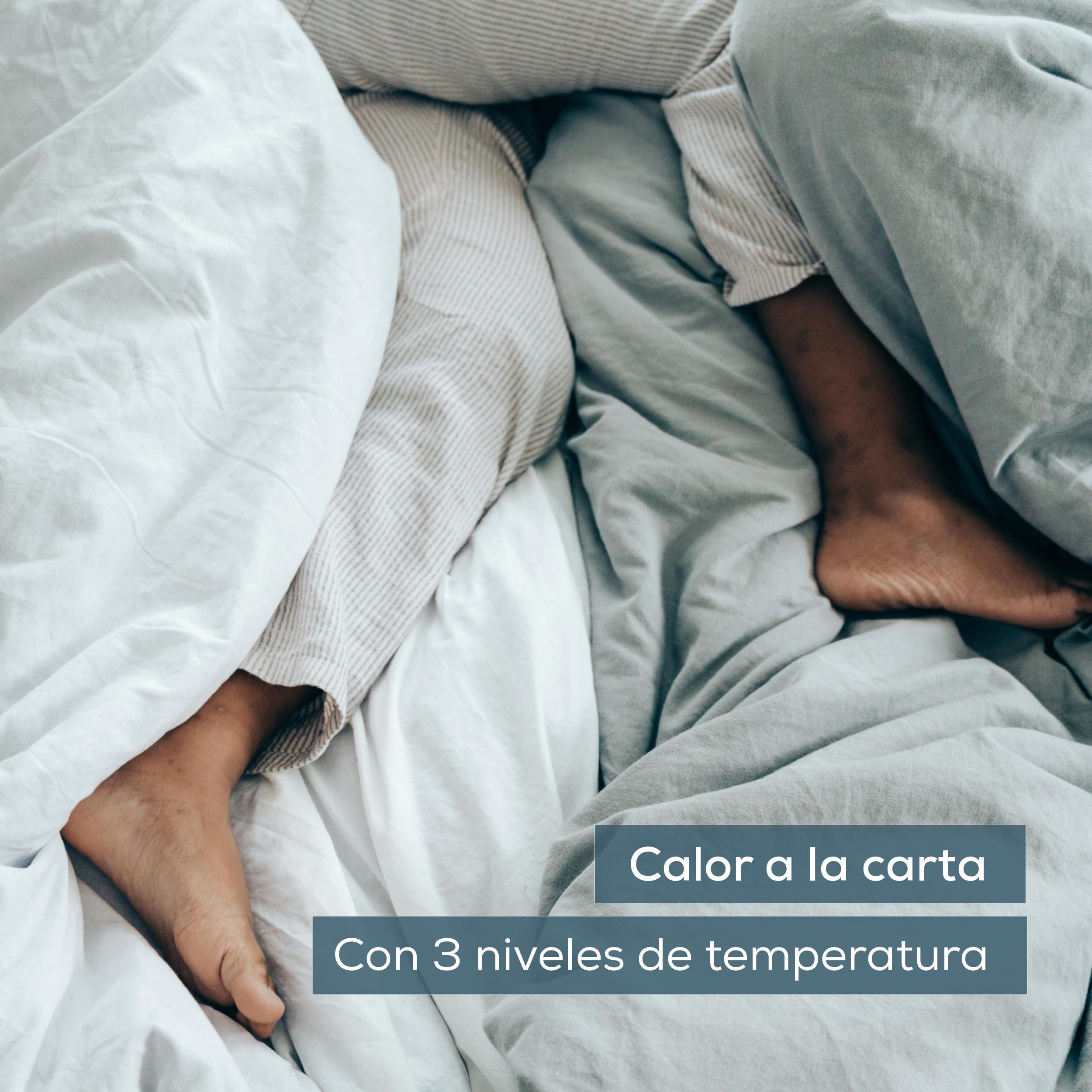 Beurer UB 74 cama térmica, manta eléctrica con apagado automático y protección contra sobrecalentamiento, manta ajustable tipo sábana, 3 niveles, lavable, 200x100 cm