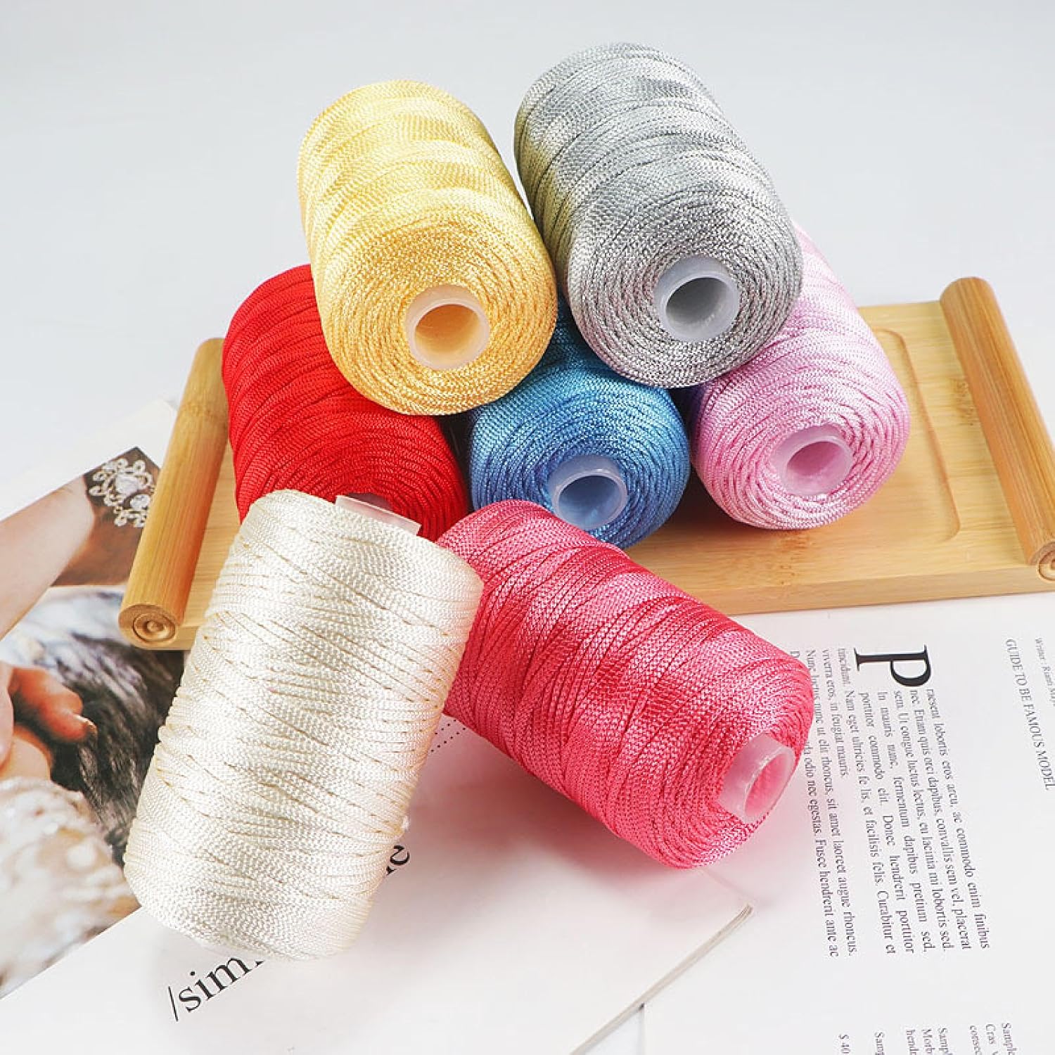Polypropylene Rope Macrame Yarn 125g 2.5mm for Knitting and Crocheting Shoes Sun Hats Shoes Bags Purses Basket Decorative Projects 1PCS col-27