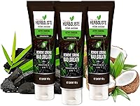 Vista 1 de Twin Lotus Pasta de dientes de carbón activado, blanqueamiento de dientes a base de hierbas, sin flúor y sin SLS para dientes sensibles, pasta