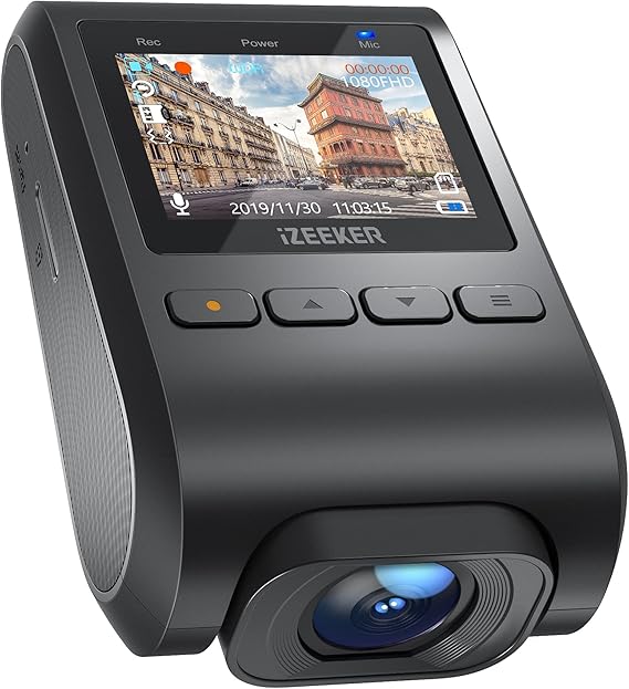 iZEEKER Dash Cam Front 1080P with Hidden Design, Mini Car Camera Video