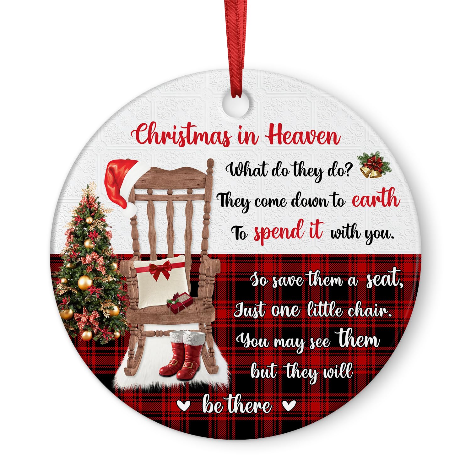ZAGKOO Memorial Ornament - Acrylic Keepsake For Loss Of Loved One, Sympathy & Remembrance Gift