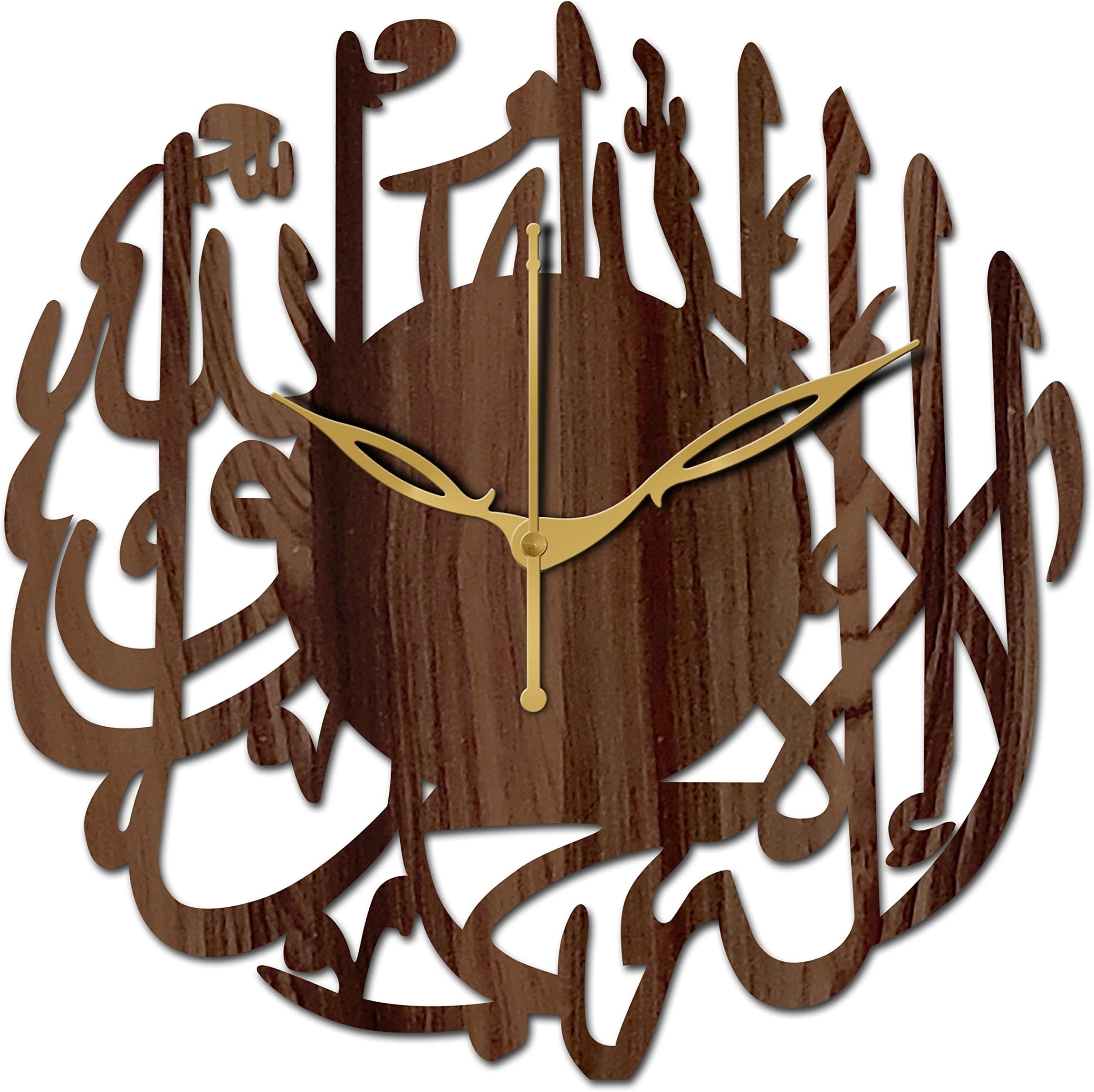 Freny Exim 10" Inch Wooden Wall Clock (Wenge, Small Size, 25cm x 25cm)-005
