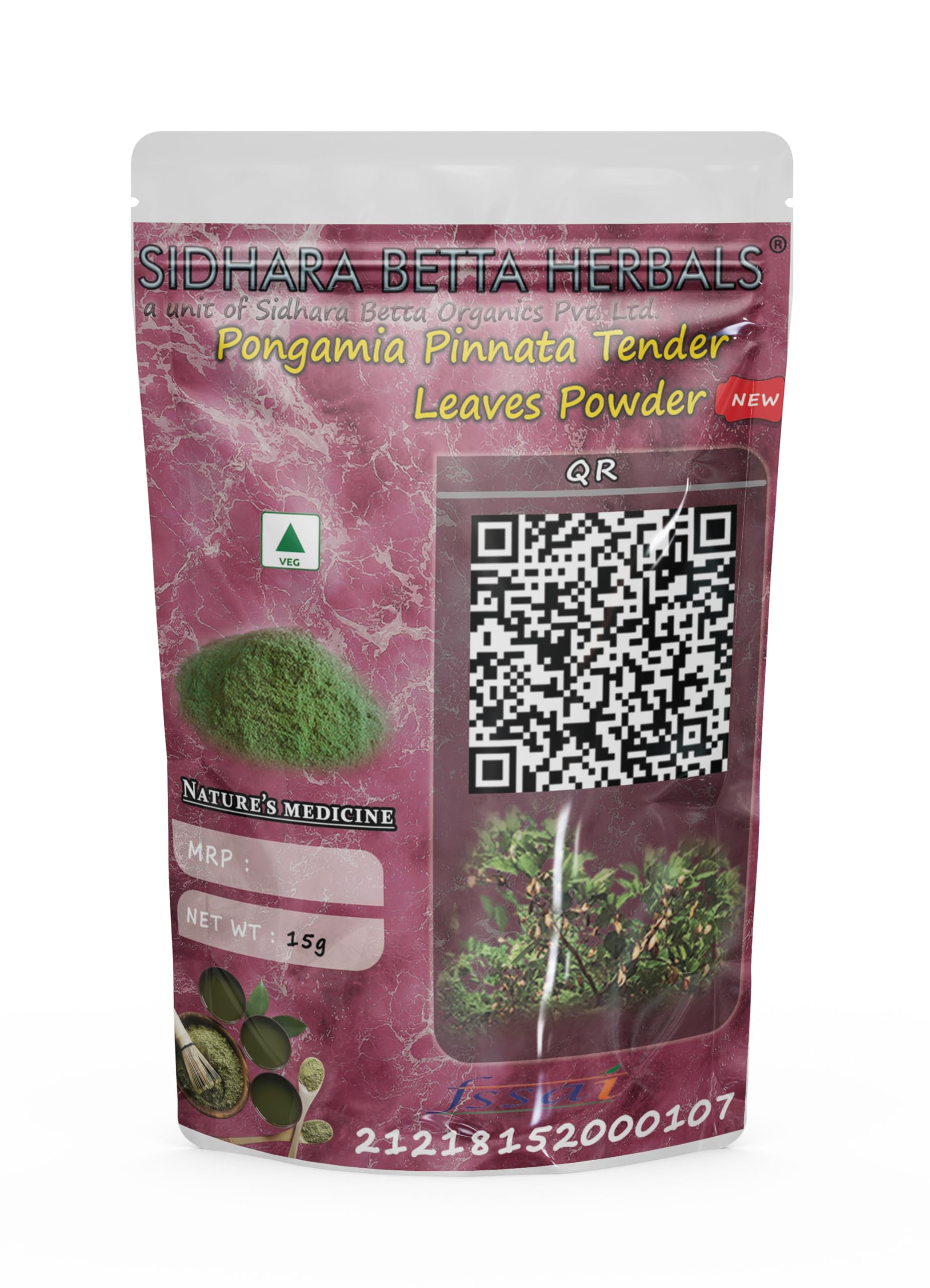 SIDHARA BETTA HERBALS Pongamia Pinnata Tender Leaves Powder | Pongamia Tree Leaves Powder |Pack Of 1| (B0C6HWYBJD) Amazon Price History, Amazon Price Tracker