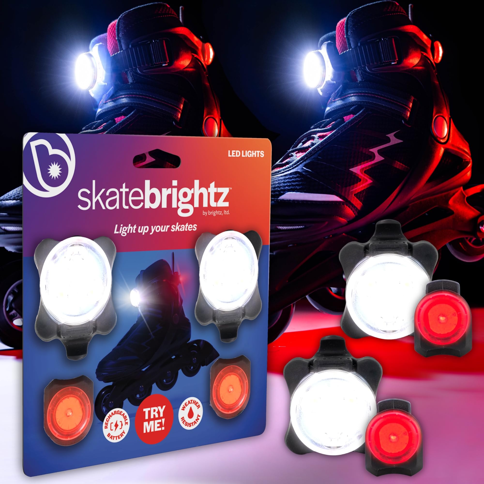 Brightz SkateBrightz Roller Skate Lights Roller Blade Light Up Roller Skate Wheels Roller Skates Light Up Wheels Roller Skate Accessories Gifts for Skaters Gifts for Girls Skates Boys Skates