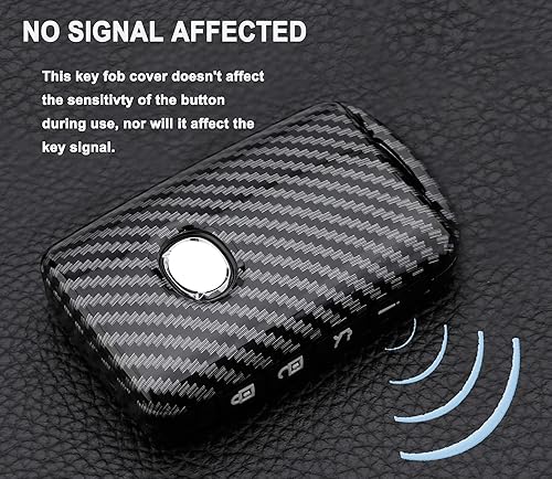 Miniatura 10 de Funda para llavero para Mazda 3, Mazda 3 Hatchback, Mazda CX4 CX5 CX8 CX9 CX-30, Mazda 6 WAZSKE11D01 con diseño de fibra de carbono ABS