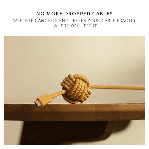 Miniatura 2 de Native Union Cable de anclaje de 240 W  Cable de carga trenzado reforzado USB-C a USB-C de entrega de energía 3.1 con nudo ponderado  para iPhone