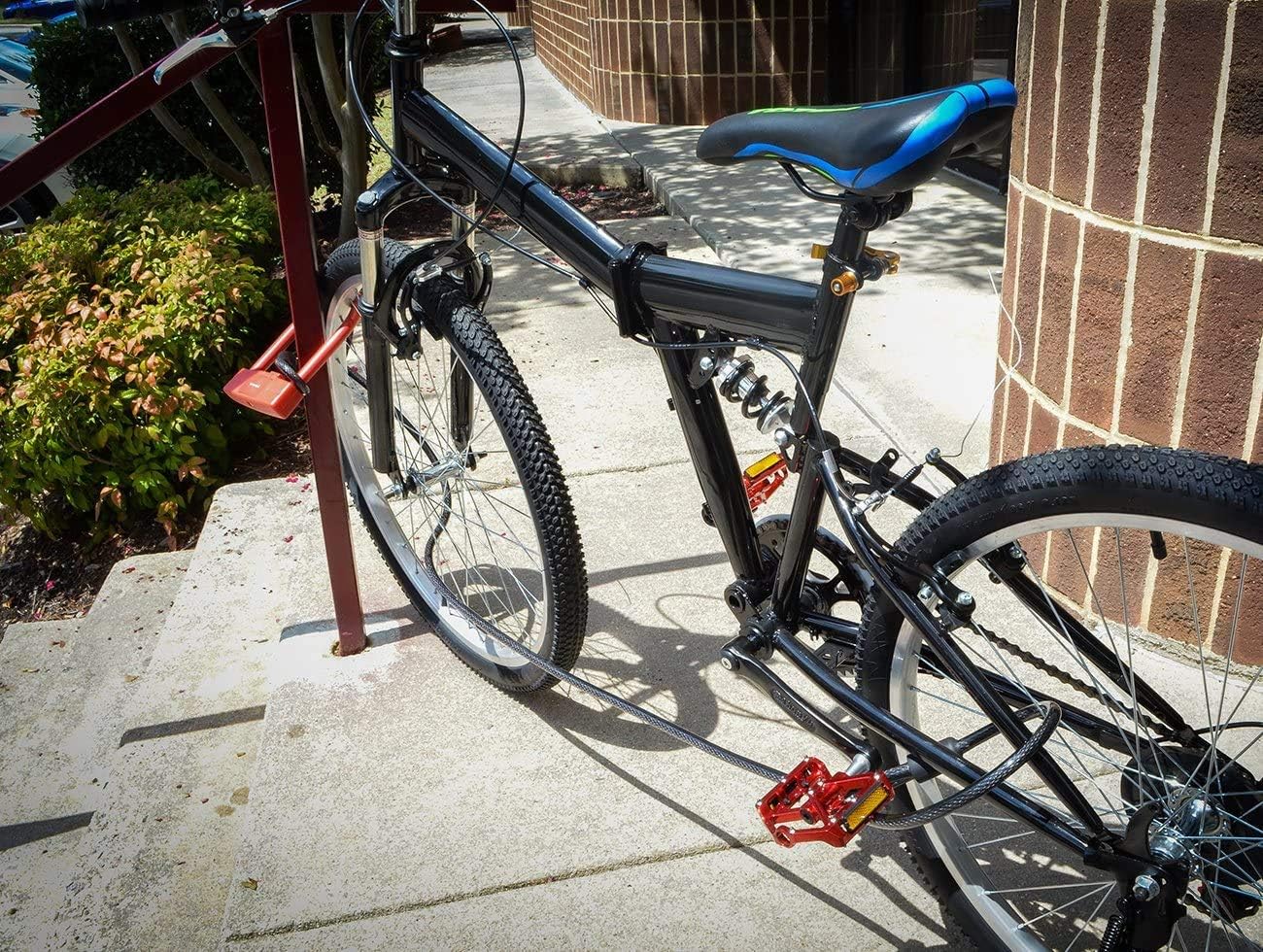 Chain Locks, Bicycle Cable Locks, Safety Cables, Vinyl Braided Steel Wire Sealed Ends with Loops, for Bicycles, Motorcycles, Ships, ladders, Doors, Lawn mowers and Equipment Lock Accessory Kits : Sports & Outdoors