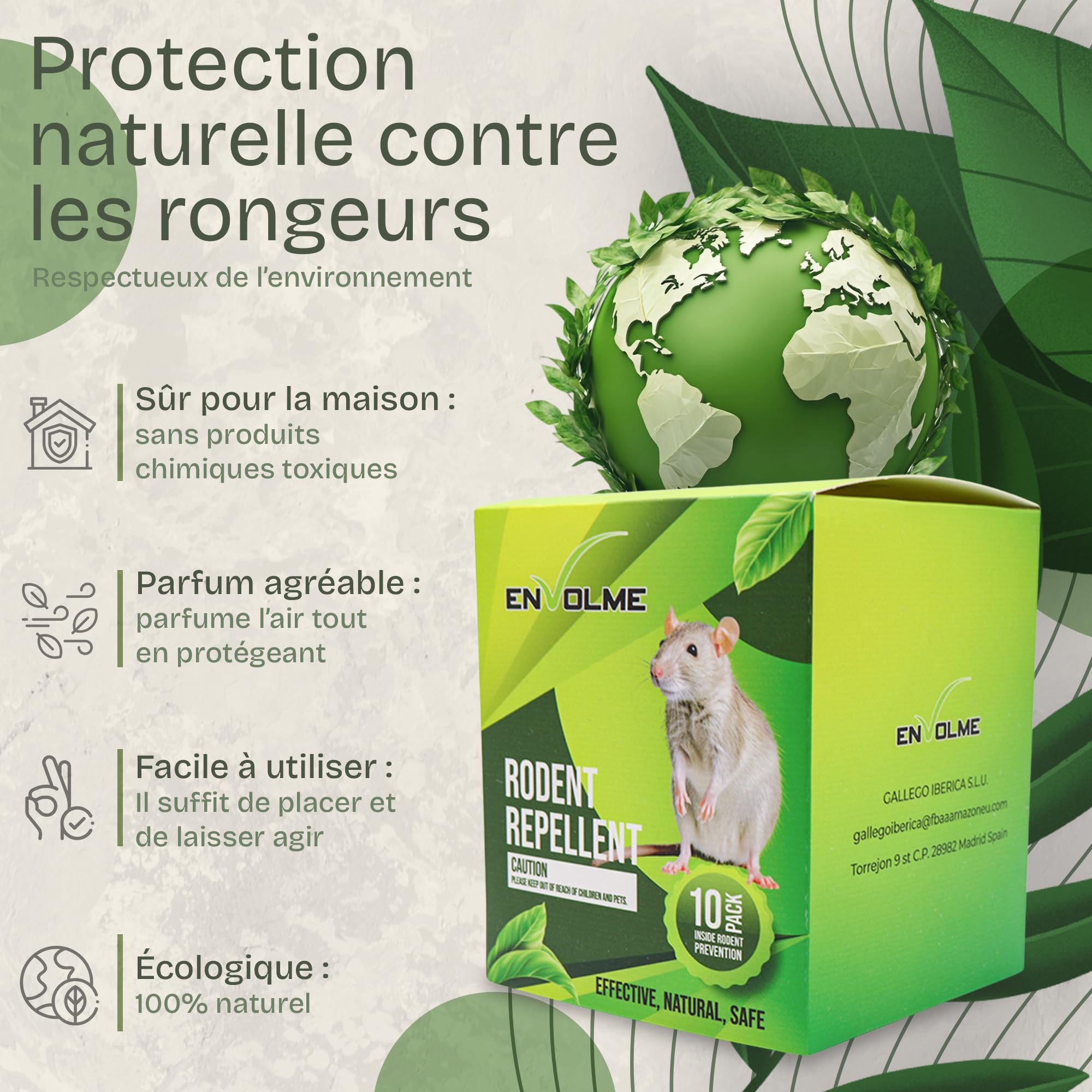 Anti Souris - Menthe Poivrée Repulsif - Répulsif Souris - Répulsif Rongeur pour Voiture - Produit Contre Les Rats - 100% Naturel et Non Toxique