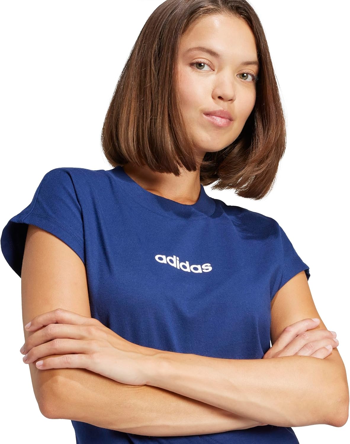 Adidas Womens Essentials Linear Cotton T-Shirt - Image 4