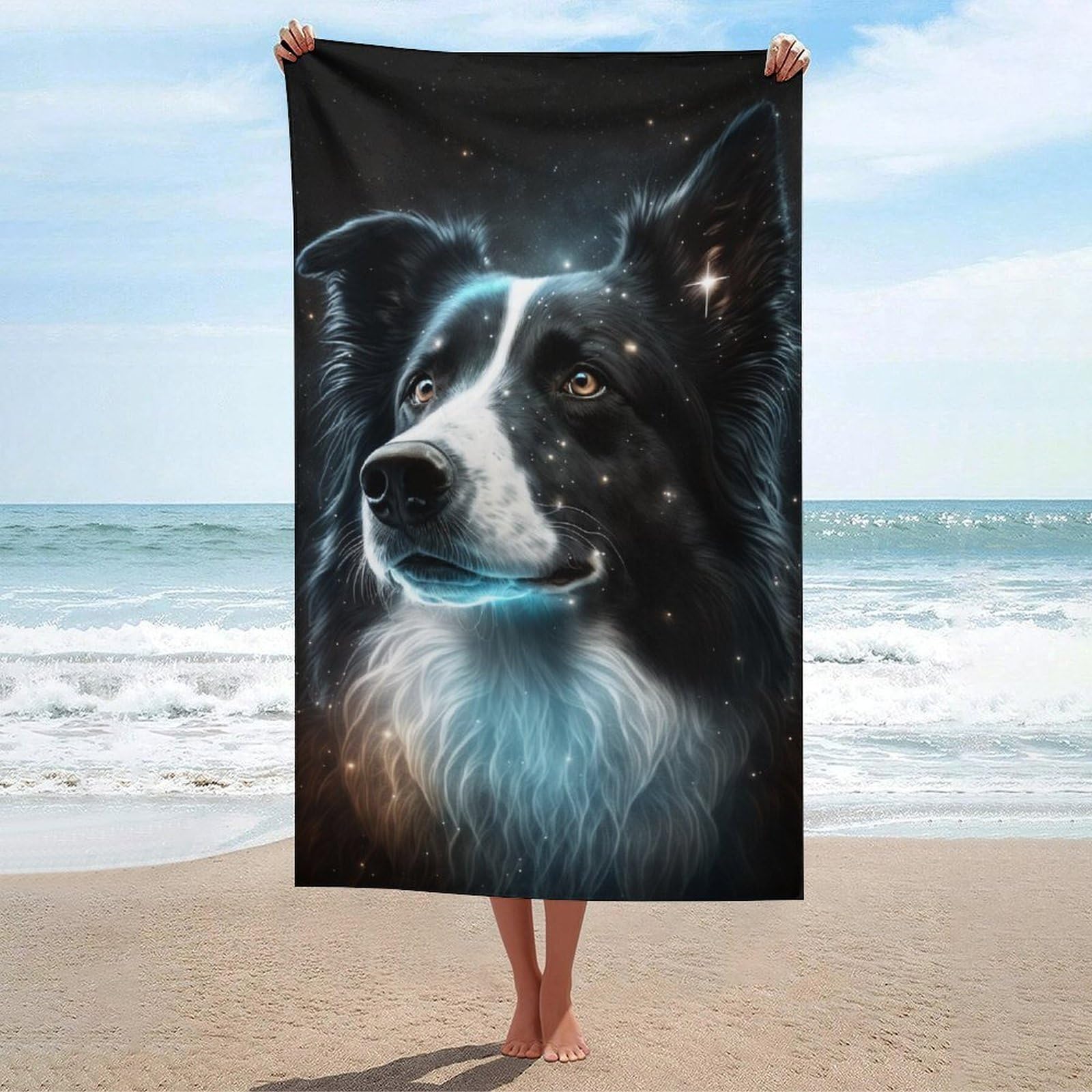 Serviette de sport en extérieur Starry Night Dog pour le fitness