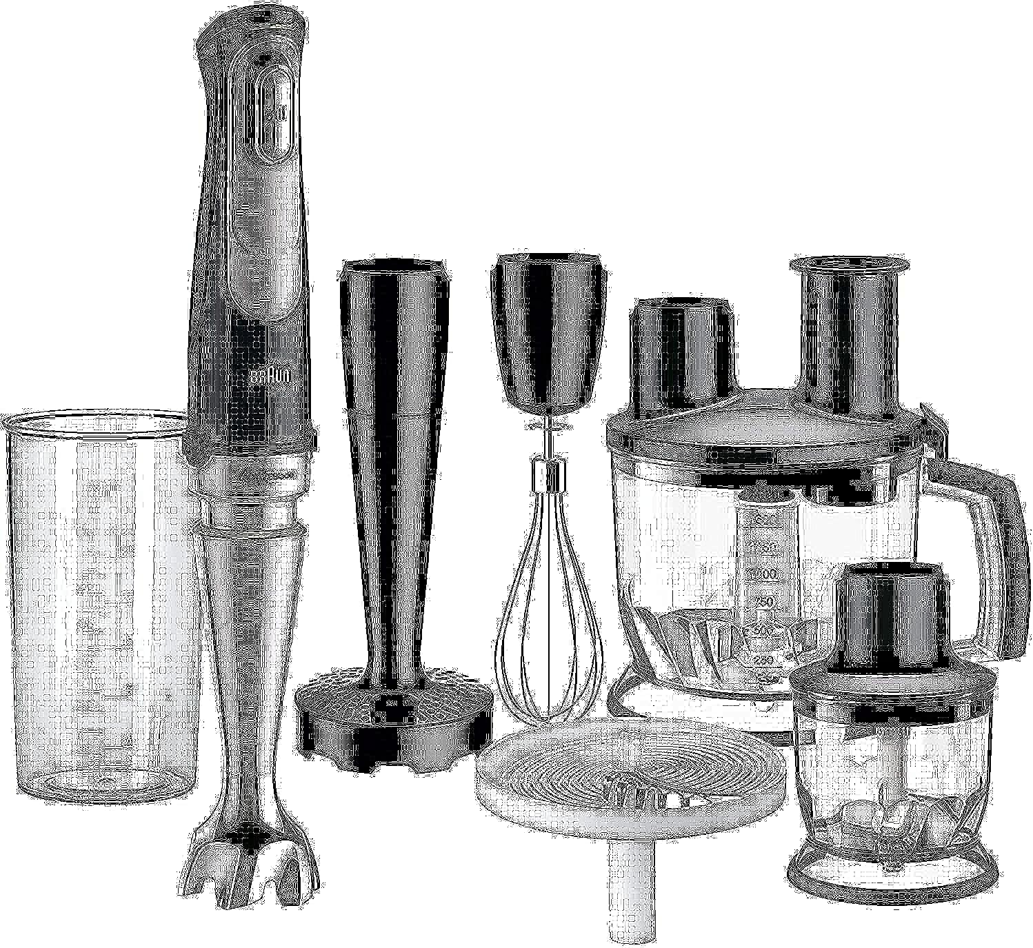 Braun Multiquick 9 MQ 9087X hand blender with ActiveBlade technology, blender, crusher & food