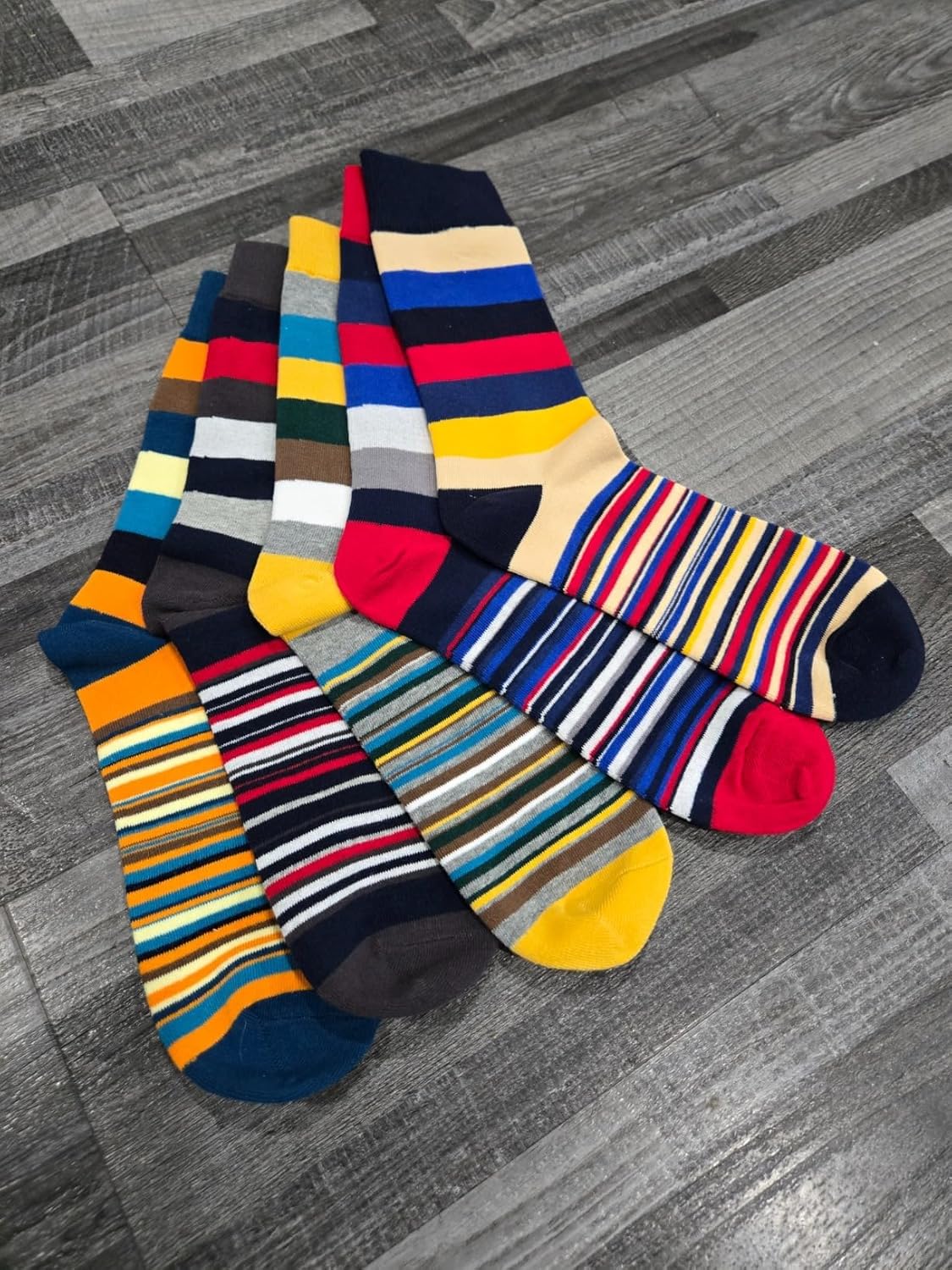 Men's Fun Dress Socks, Sizes 10-13, Soft Cotton Socks, Bright Colors, Breathable and Comfortable, Ideal Gift - Image 4