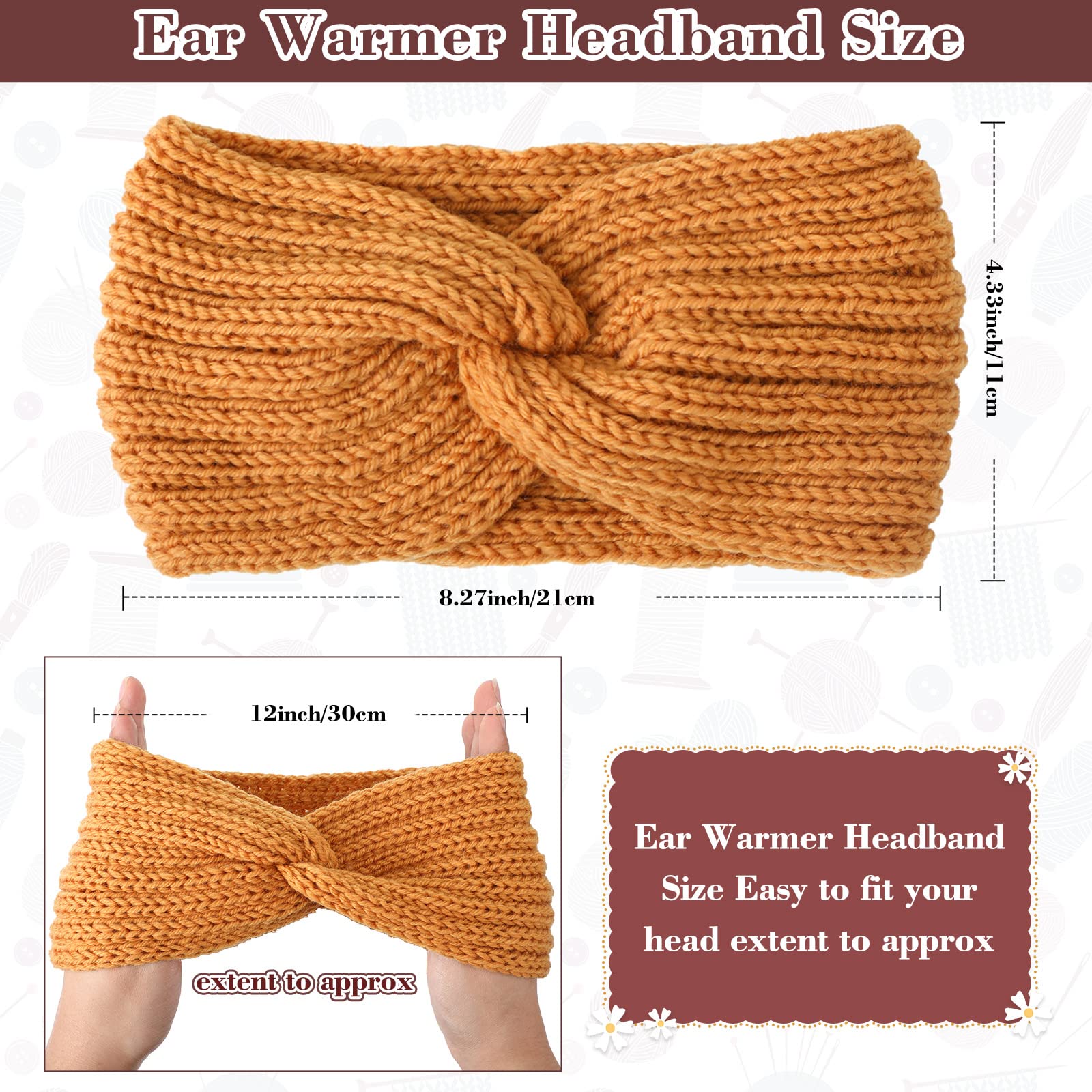 Lot de 36 bandeaux chauds d'hiver en crochet pour femme, turban en tricot pour temps froid, 36 couleurs