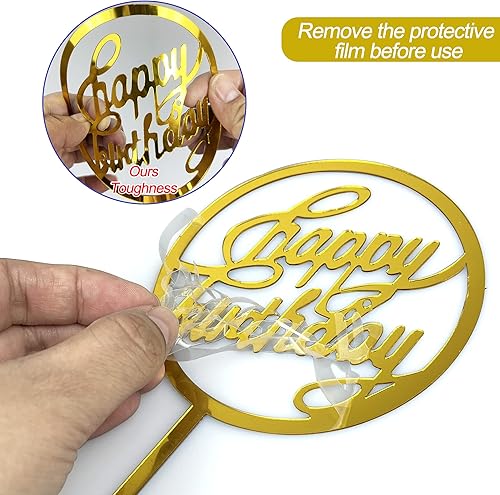 Miniatura 6 de 40 piezas de decoración de pastel de cumpleaños de acrílico de cumpleaños para cupcakes, decoración para fiesta de cumpleaños, pasteles, postres,