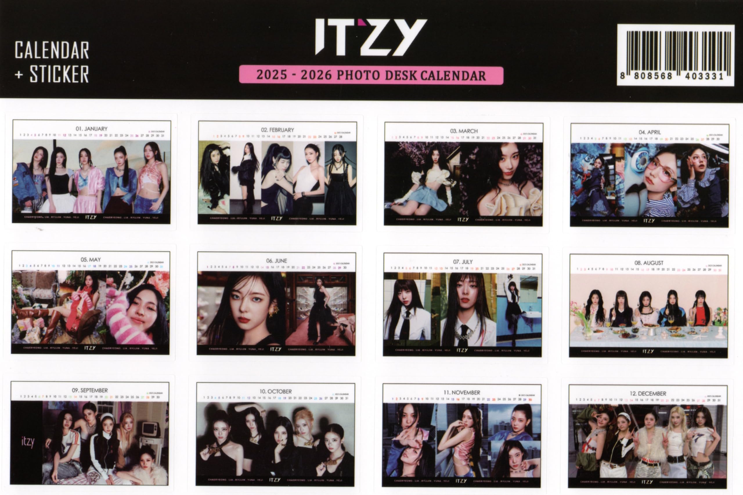 Amazon.co.jp: ITZY イッチ グッズ 卓上 カレンダー (写真集