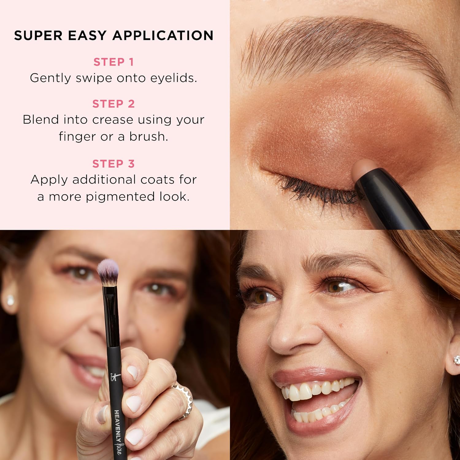 IT Cosmetics Superhero No-Tug Waterproof Eyeshadow Stick - Longwear Blendable Cream with Built-In Primer Suitable for Sensitive Eyes 0.05 oz