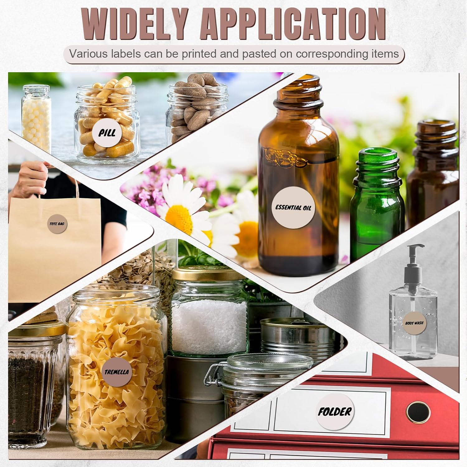 Ctosree 5 Colors Circle Thermal Sticker Labels Self Adhesive Round Direct Thermal Labels Multipurpose Printer Stickers for DIY, Name Tag 250 Pcs/1 Roll(Morandi Autumn,1.5 Inch) - Image 7