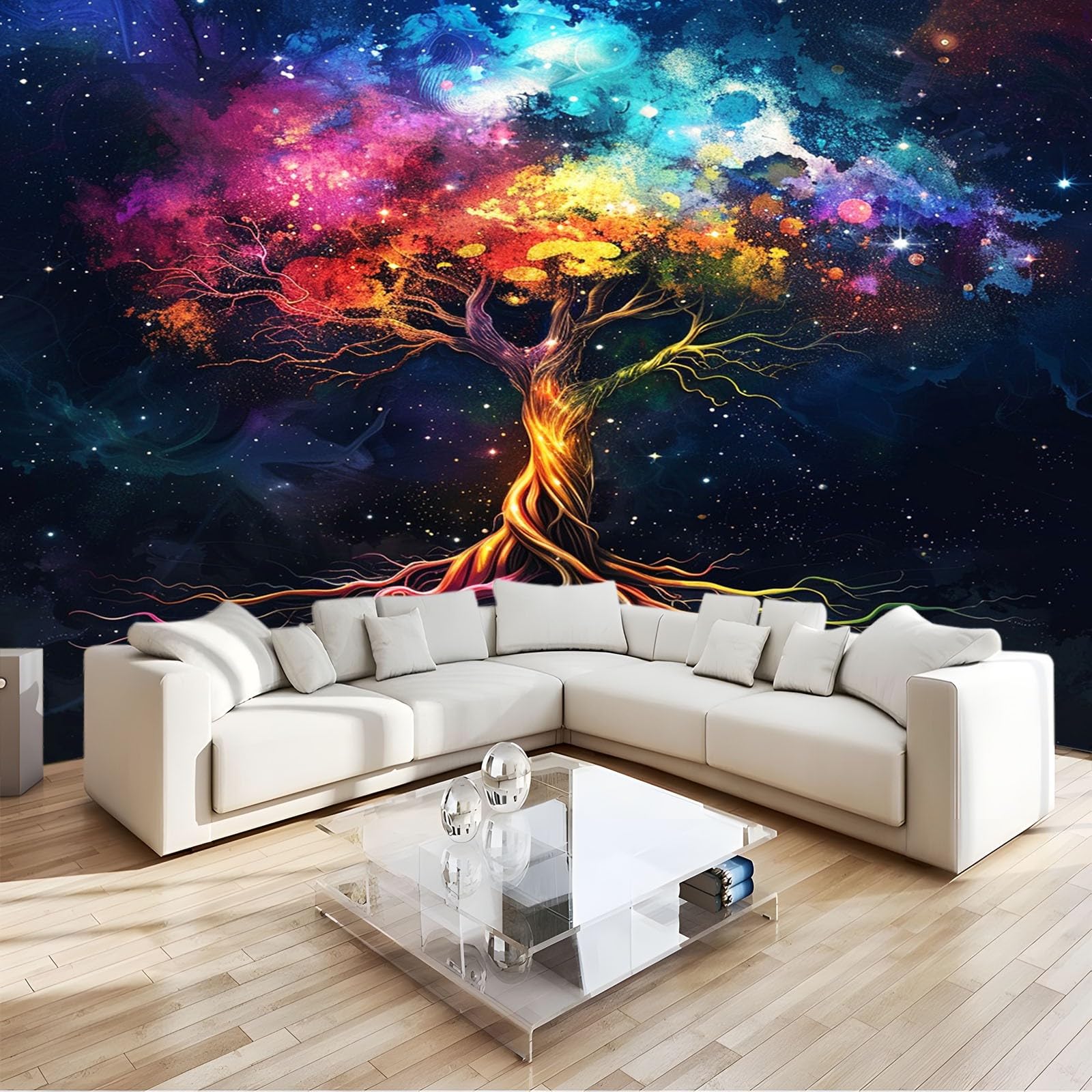 l.t.home arbre de vie paysage tapisserie murale art grande tapisserie murale décor photographie