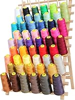 Vista 3 de AK Trading - Paquete de 4 conos de hilo de coser multiusos dorados (6000 yardas cada uno) de carretes de hilo de poliéster de alta resistencia