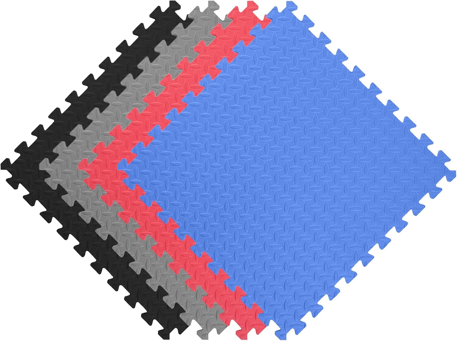 IncStores 5/8 Inch Thick Diamond Soft Foam Flooring Tiles | High-Density Interlocking Foam Tiles for Rugged Style in Your Home Gym, Playroom, and More