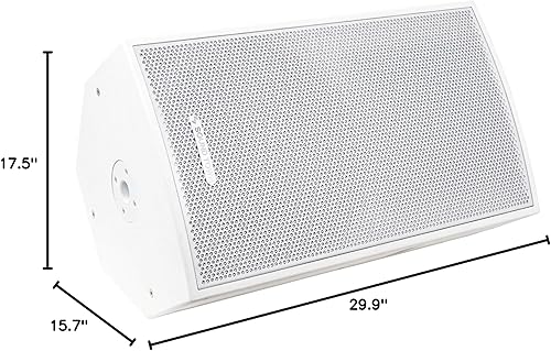 Miniatura 14 de Sound Town CARME Series Dual 12 pulgadas 1200W Altavoz profesional PA DJ de 2 vías, negro con controlador de compresión, madera contrachapada