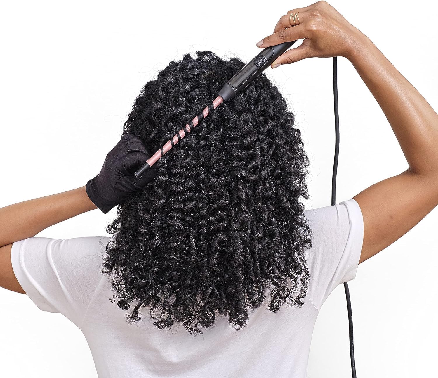 AquaFalcon 9 mm Professional Hair Curling Tongs Iron. Long & Short Hair Waver Styling, Cone Spiral Curlers Wand, Roller Curls Styling Electric Temperature Adjustable Tools