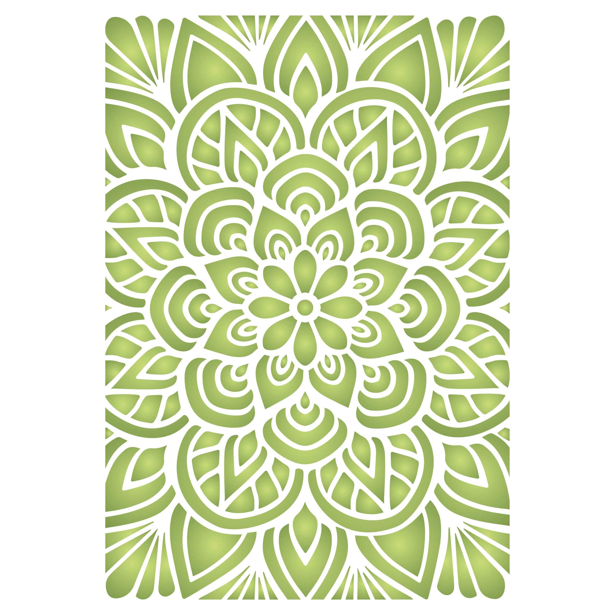 Mandala Layering Stencil, 11.43 x 16.51 cm - Layering Stencil use to add Texture and Design to Mixed Media Backgrounds