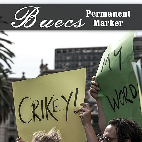 Miniatura 6 de Marcadores permanentes de tamaño King, 40 unidades de marcadores permanentes gigantes negros, punta de cincel, marcadores impermeables y a prueba de