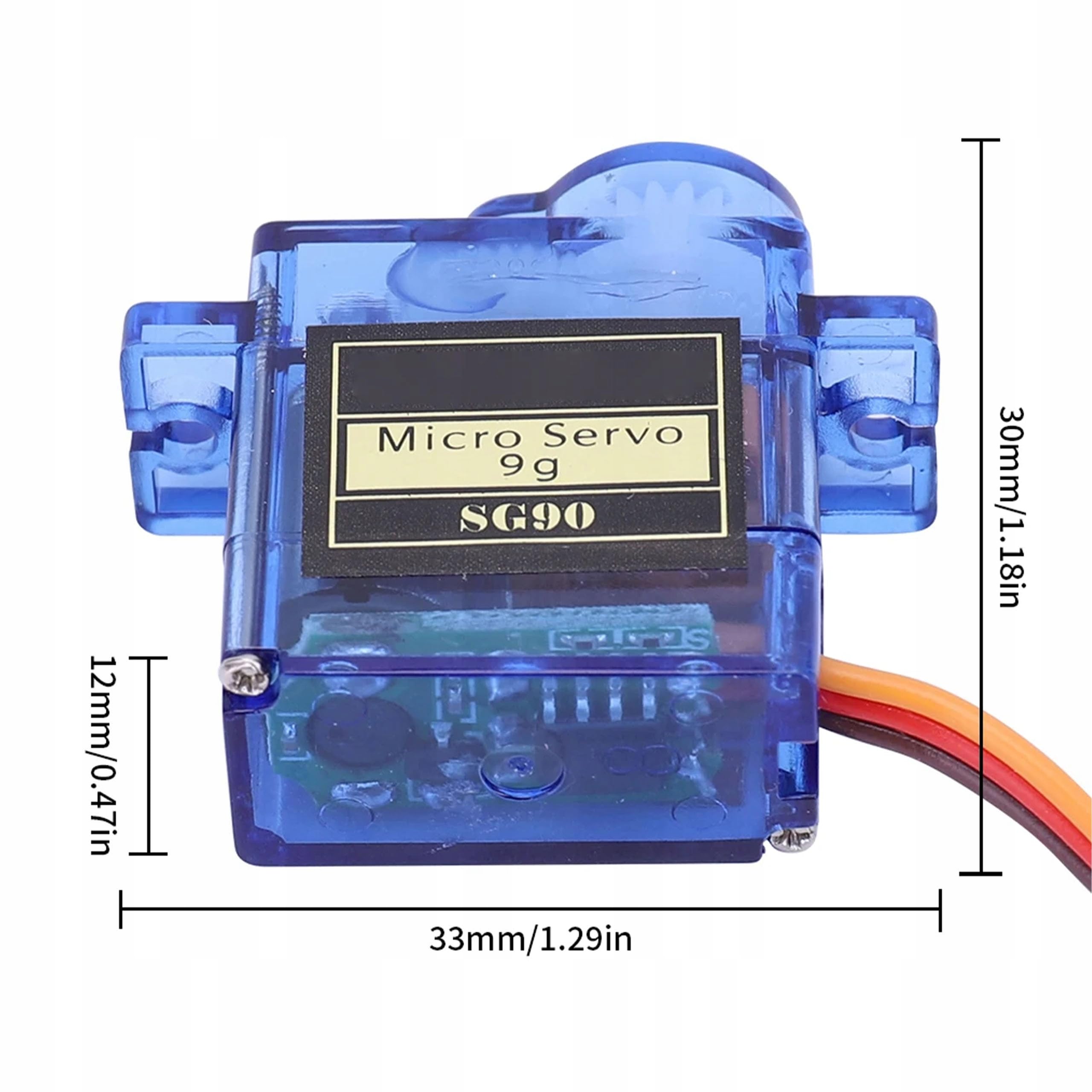 Rosfix SG90 Micro serwomotory Tower Pro SG90 9g - 180°, 1,8 kg/cm, 3-6V, 0,1s/60° | Kompatybilny z Arduino, RC, Drony, Roboty | Elektroniczny siłownik do modelarstwa