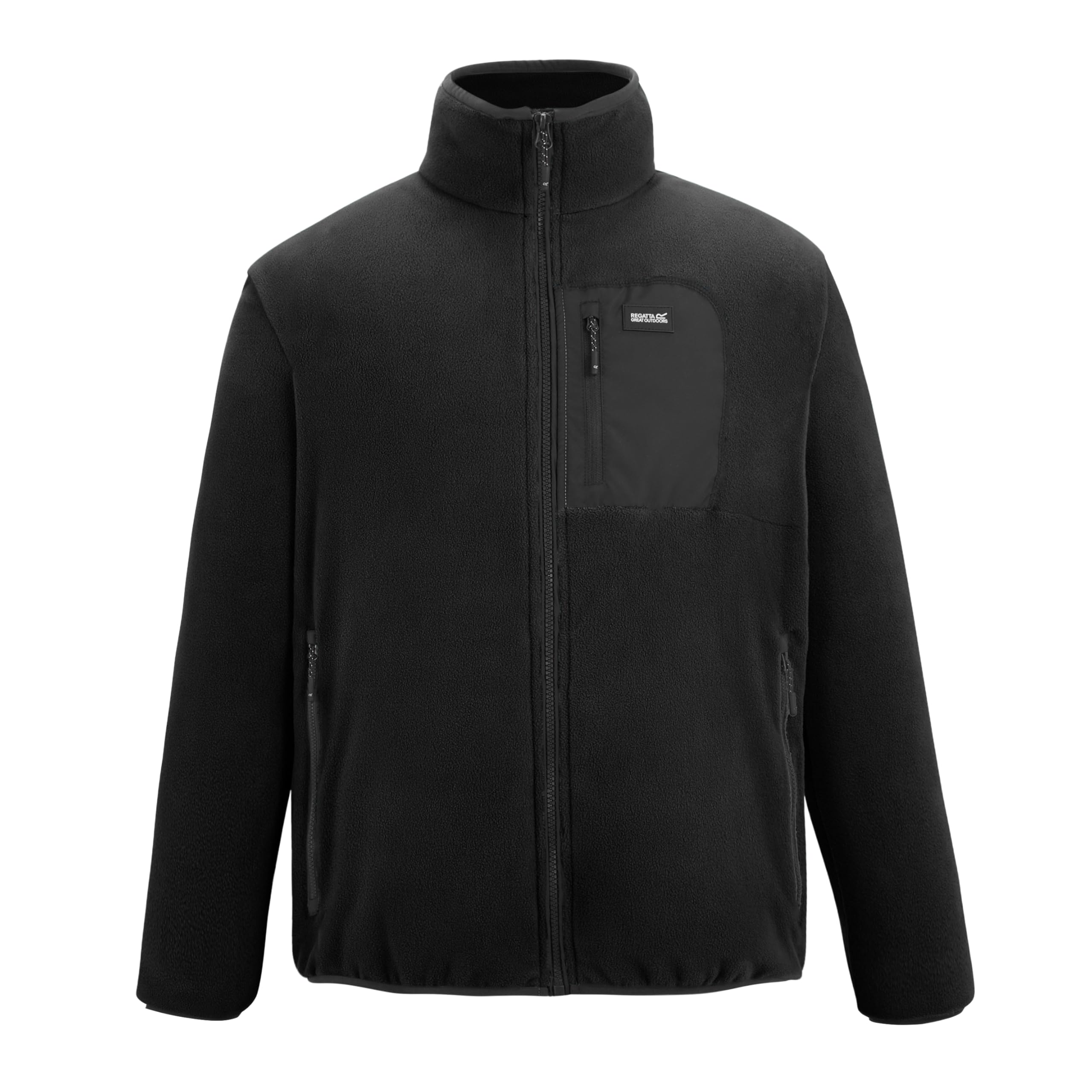 Regatta Men's Black Frankie Full Zip Micro Fleece Midlayer Top