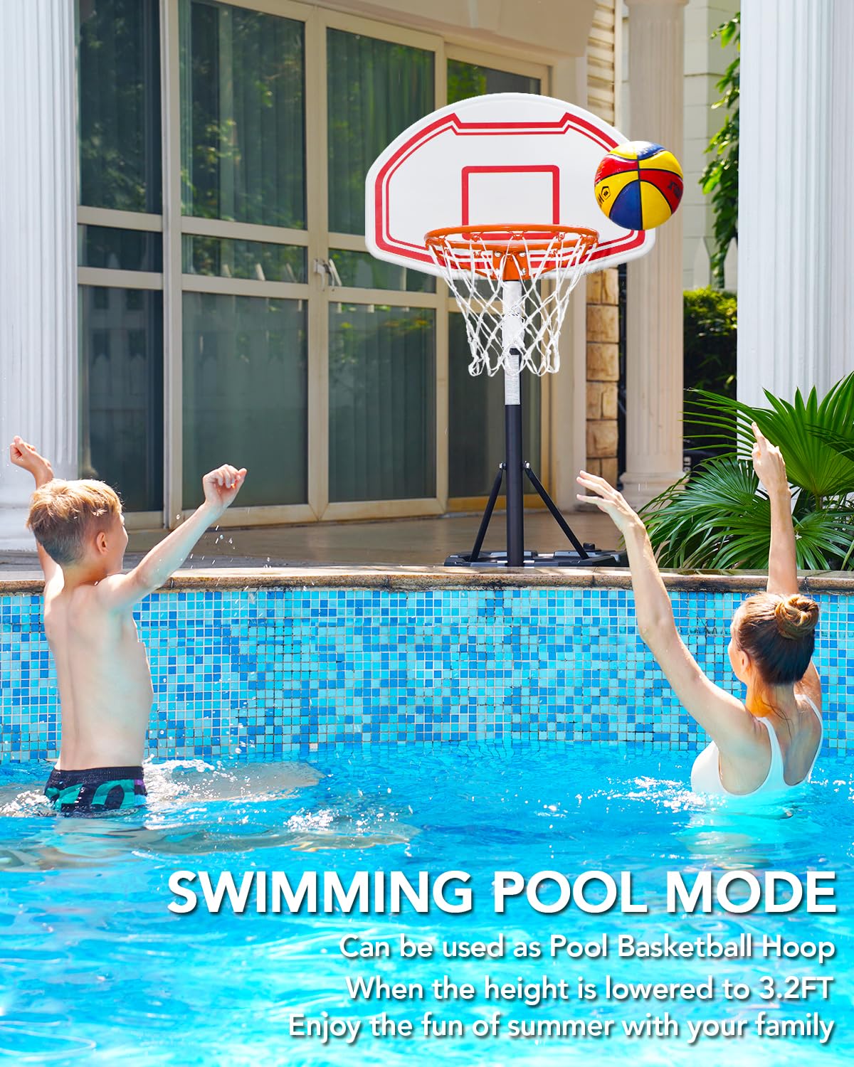 WINMAX Kids Basketball Hoop, 3.2 To 72FT Adjustable